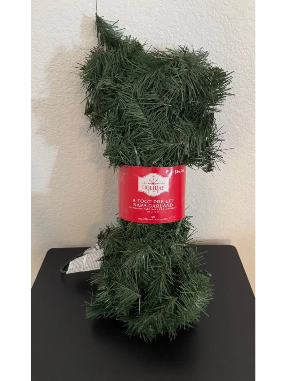 Holiday Time 9-Foot Pre-Lit Napa Garland